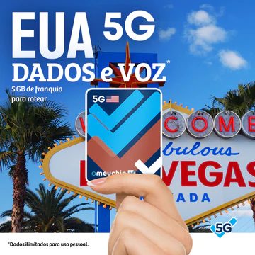 Eua 5g dados e voz chip internacional